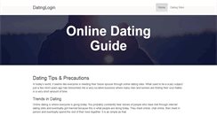 Desktop Screenshot of datinglogin.com