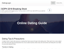 Tablet Screenshot of datinglogin.com